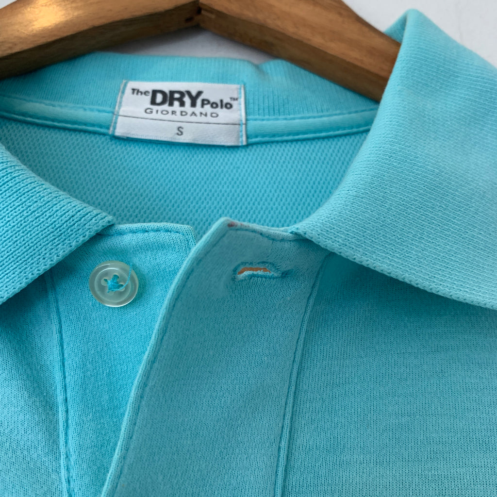 Giordano Men's Turquoise Polo Shirt | Pre Loved |