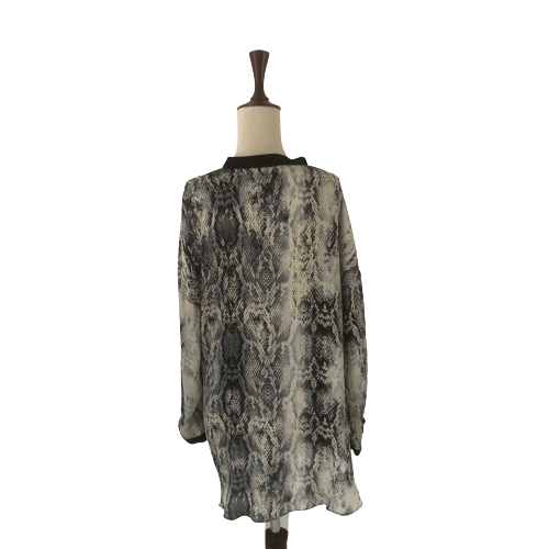 ZARA Grey Snakeskin Print Top | Gently Used |