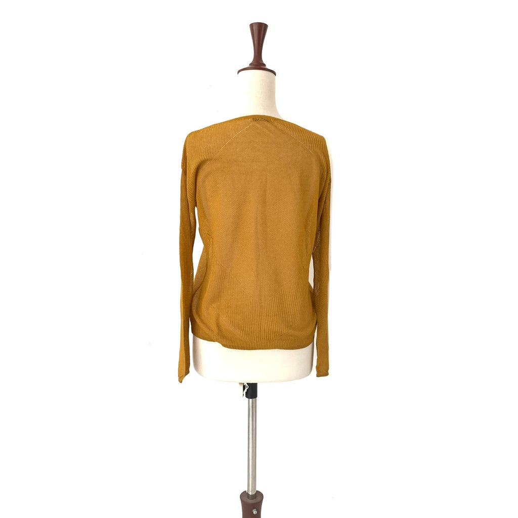 Mango Mustard Shimmer Knit Top | Gently Used |
