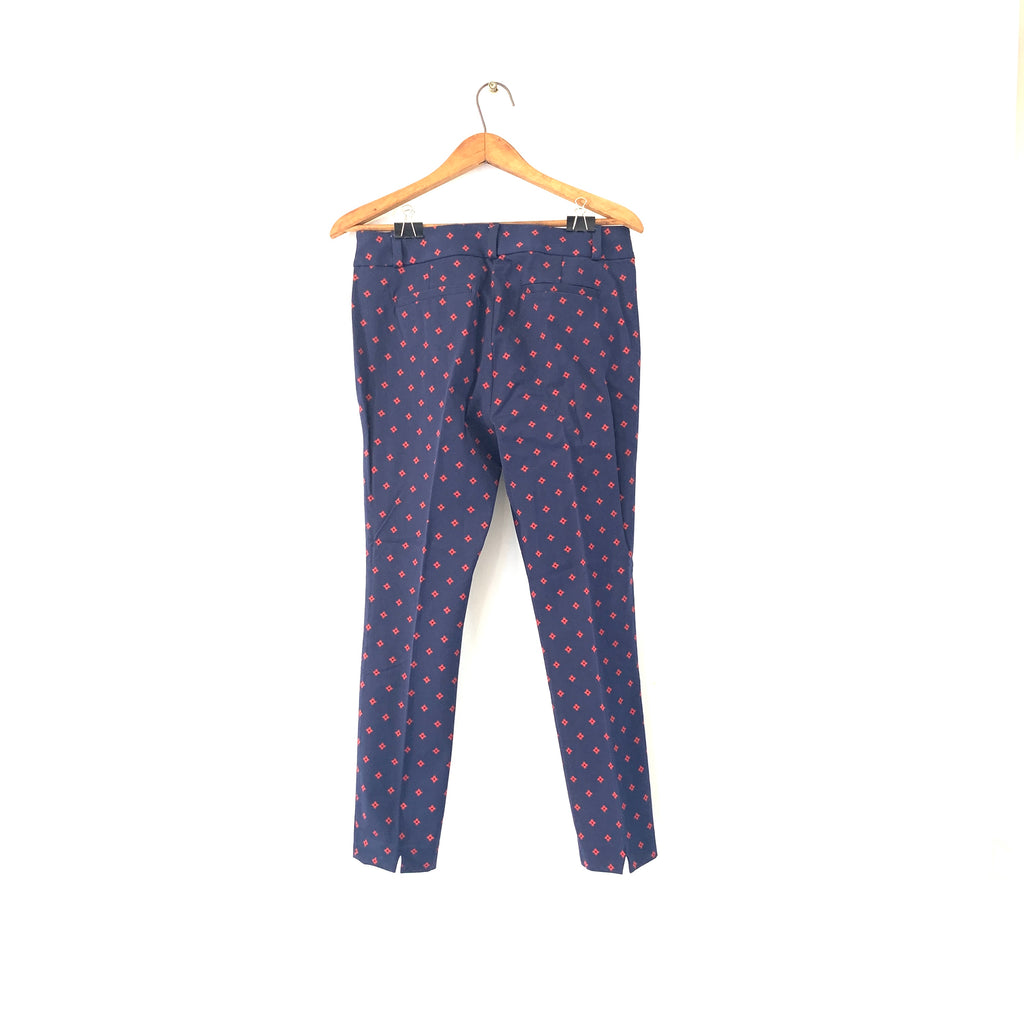 Ann Taylor Loft Navy & Red Printed Pants | Brand New |