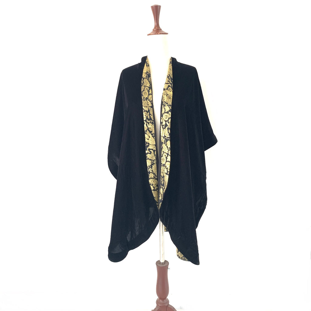 Nishat Linen Black Velvet Embroidered Cape | Brand New |