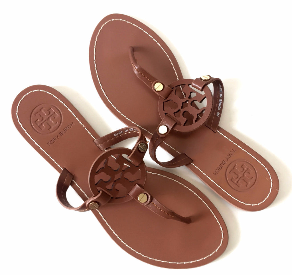 Tory Burch Brown 'Miller' Leather Sandals | Gently Used | - Secret Stash