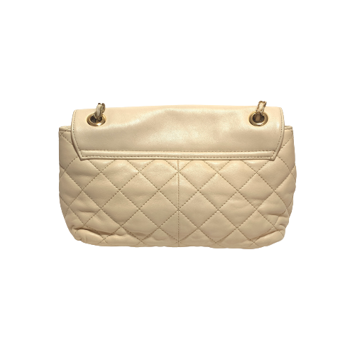 DKNY Beige Leather Quilted Shoulder Bag | Pre Loved |