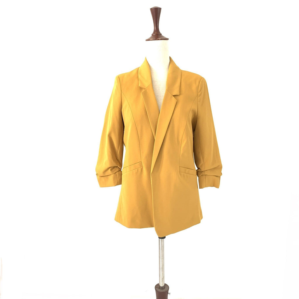Dorothy Perkins Mustard Roll-up Sleeves Blazer | Brand New |