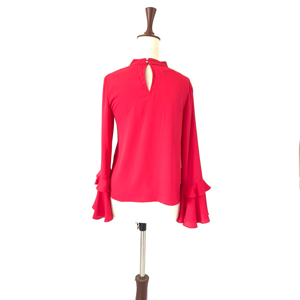 Mango Pink Ruffled Blouse | Gently Used |