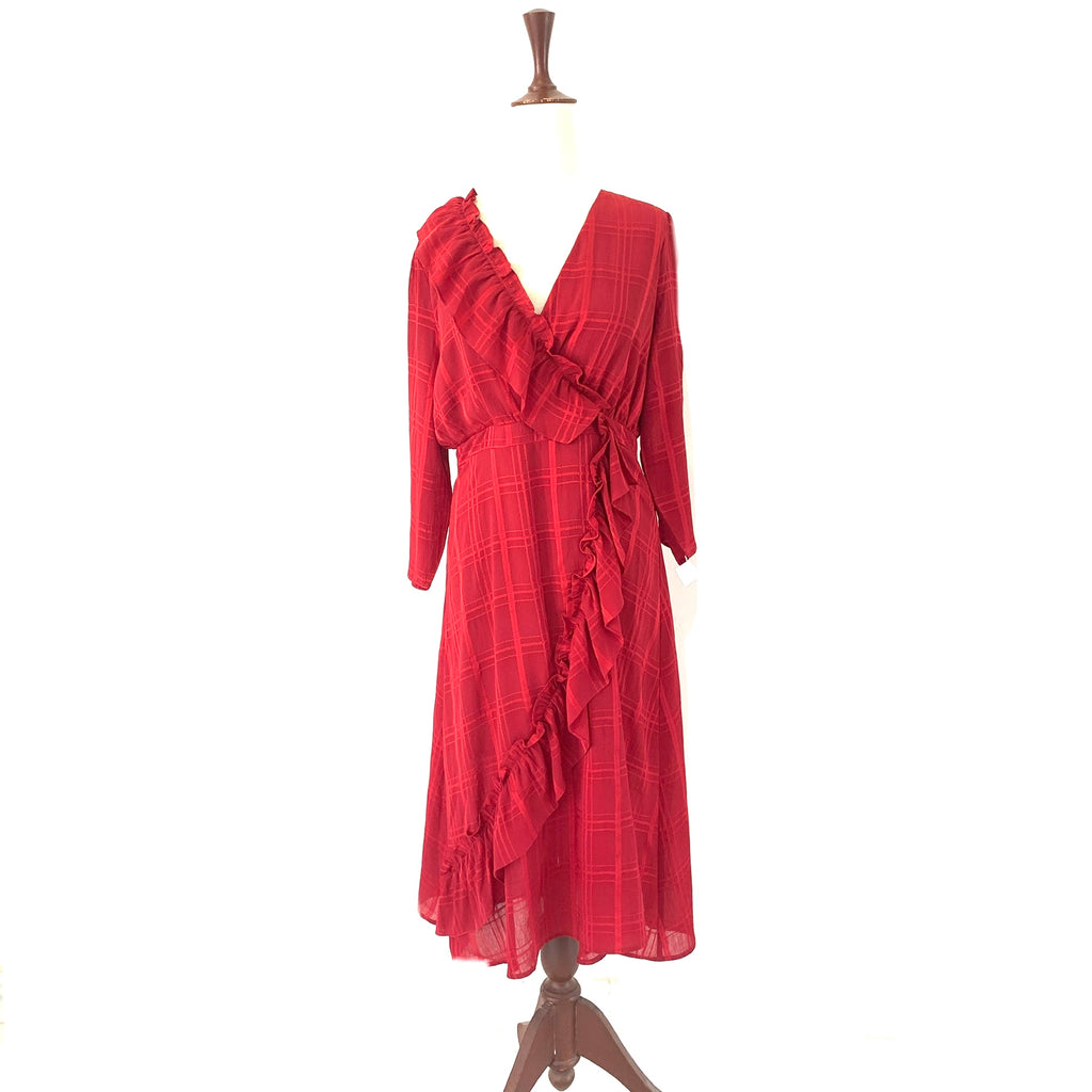 LOST Red Ruffled Dress | Gently Used |