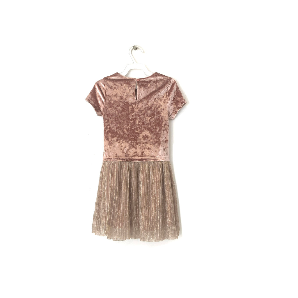 Juniors Pink Velvet & Shimmer Dress | Brand New |