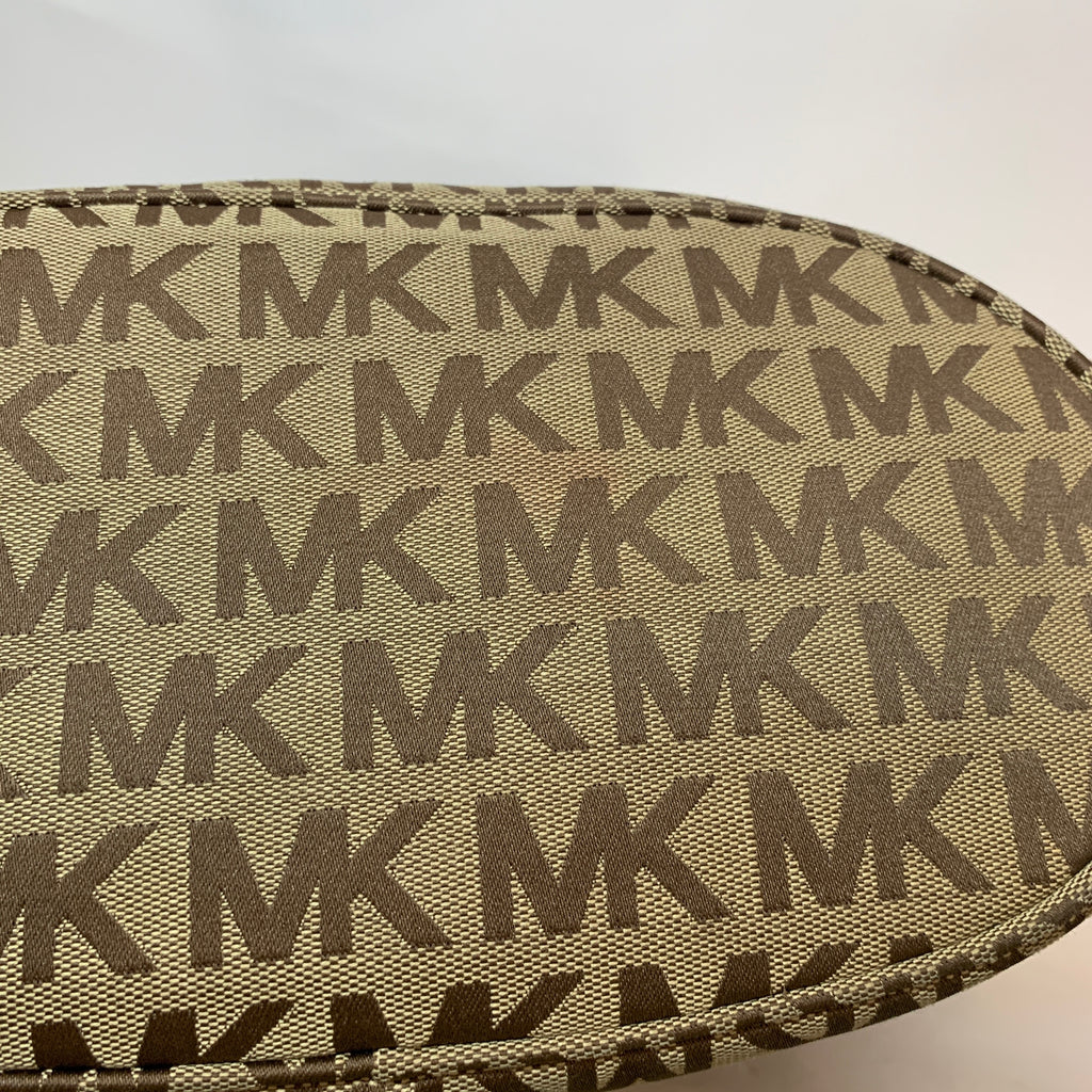 Michael Kors Beige Canvas & Leather Monogram Tote | Gently Used |