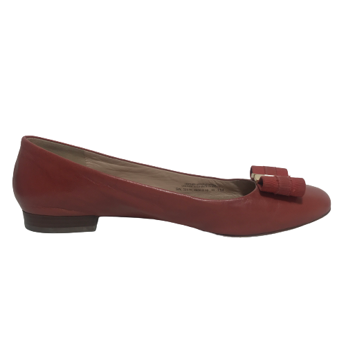 Tory Burch Rust Leather Ballet Flats | Pre Loved |