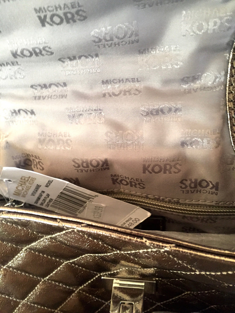 Michael Kors Viviane Metallic Quilted Bag | Gently Used |