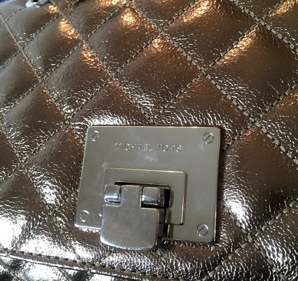 Michael Kors Viviane Metallic Quilted Bag | Gently Used |