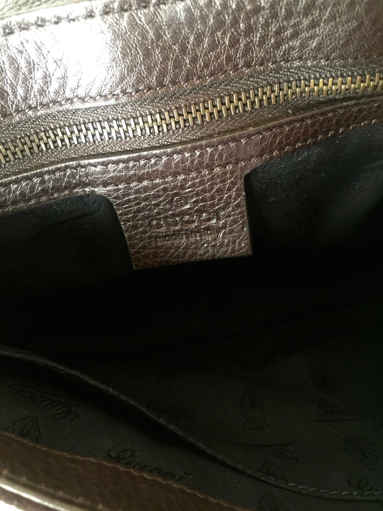 Gucci Dark Brown Suede Shoulder Bag | Gently Used | | Secret Stash
