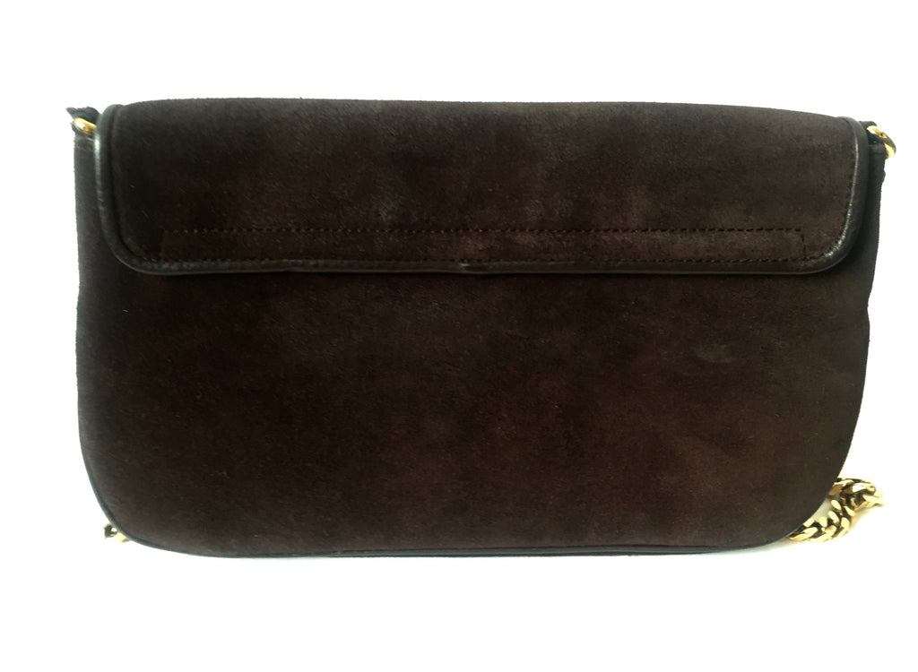 Gucci Dark Brown Suede Shoulder Bag | Gently Used |