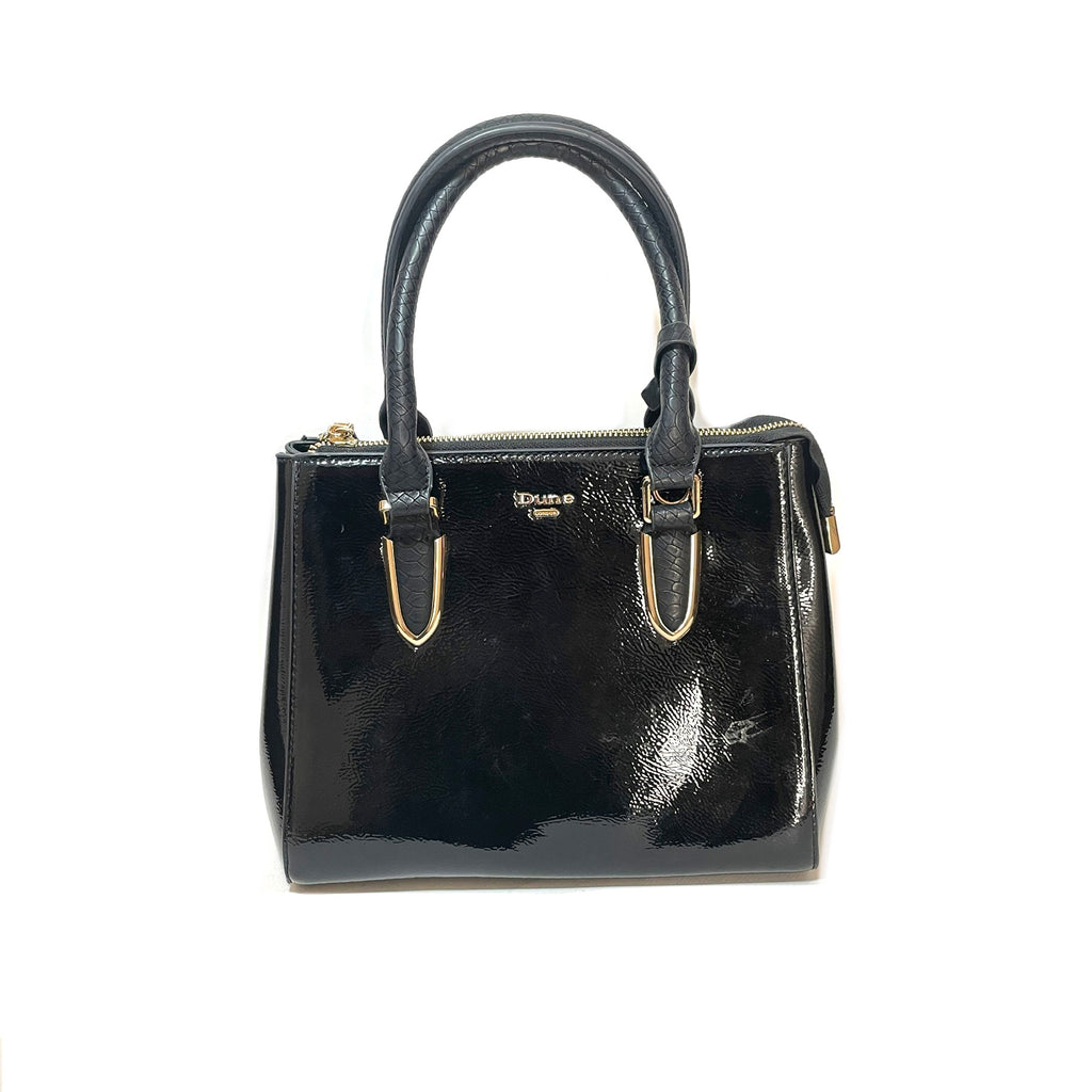 DUNE Black Patent Tote | Gently Used |