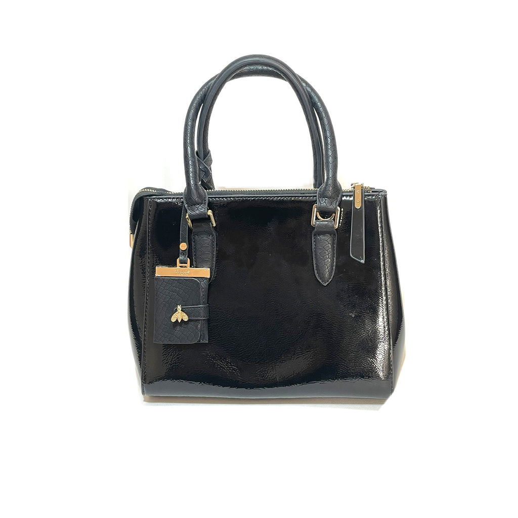 DUNE Black Patent Tote | Gently Used |