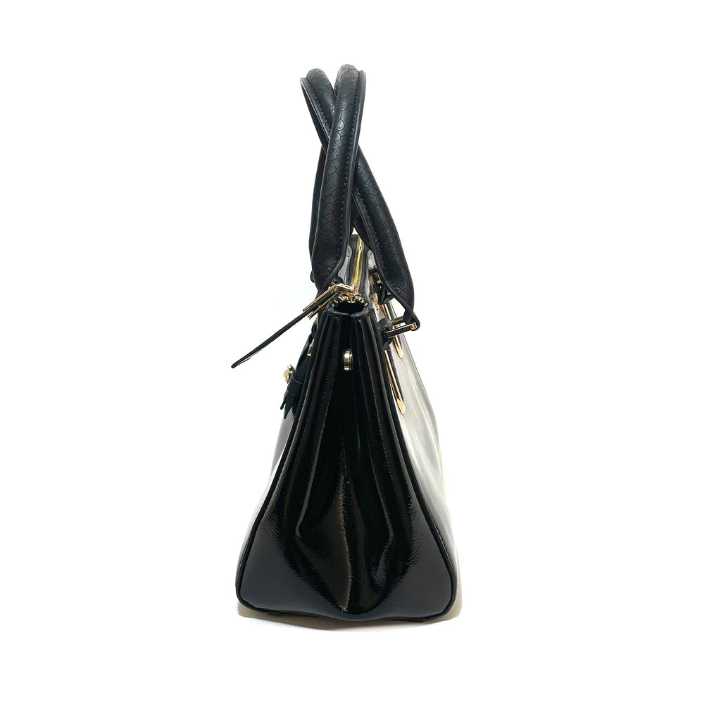 DUNE Black Patent Tote | Gently Used |