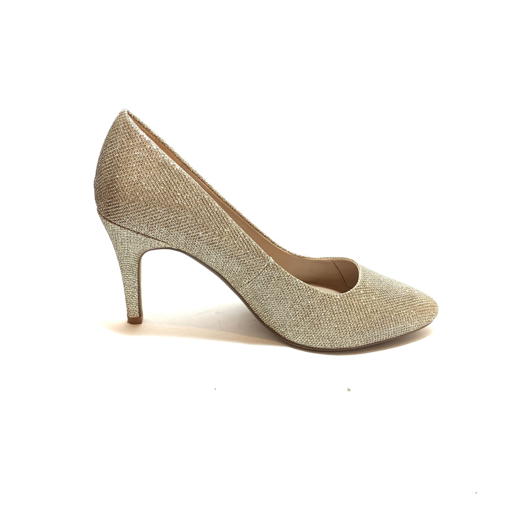 Dorothy Perkins Gold 'Deedee' Glitter Pumps | Like New |
