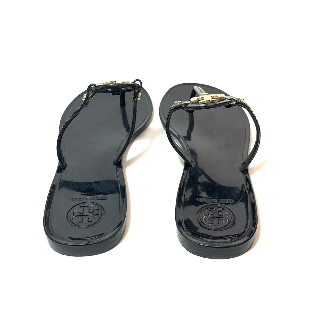 Tory Burch Black Miller Jelly Thong Sandals | Gently Used |