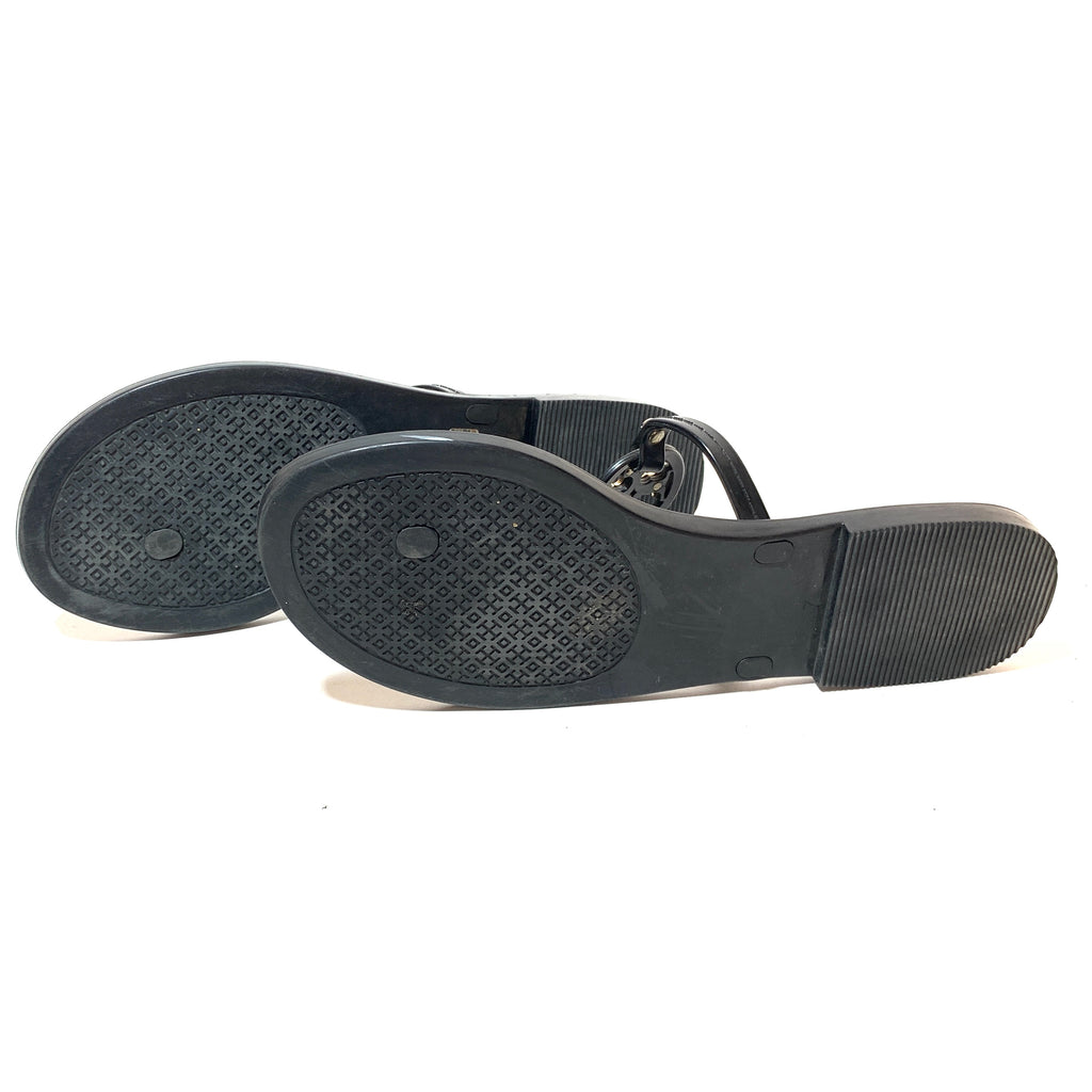 Tory Burch Black Miller Jelly Thong Sandals | Gently Used |