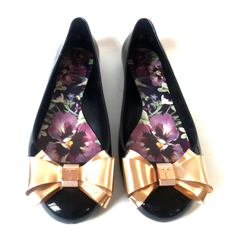 Ted Baker Bow Detail Jelly Ballet Flats | Brand New |