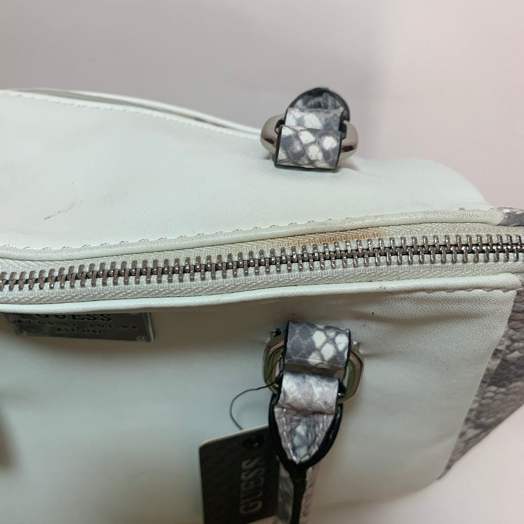 Guess White & Grey Snakeskin Tote | Brand New |