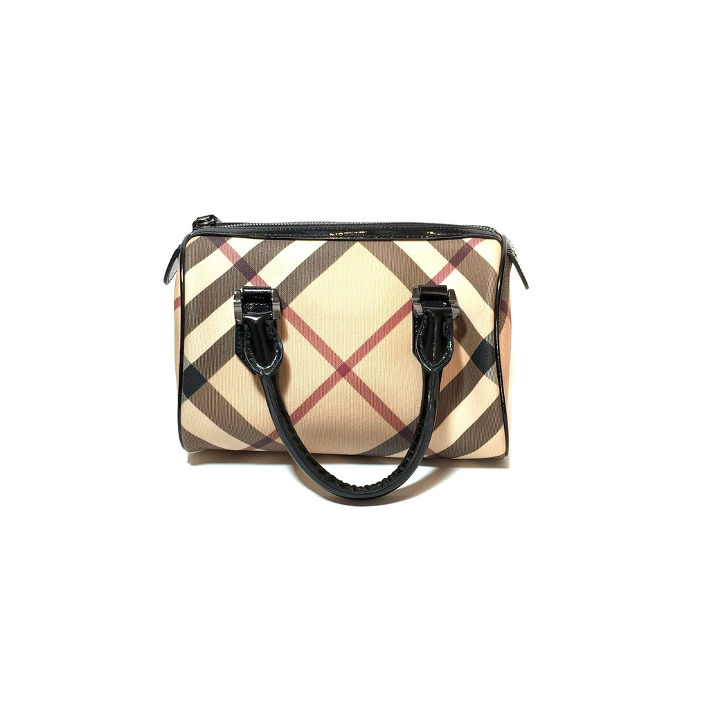 Burberry Nova Check Small Bowling Bag Tote  | Gently Used |