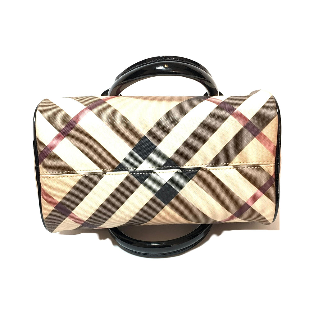 Burberry Nova Check Small Bowling Bag Tote  | Gently Used |