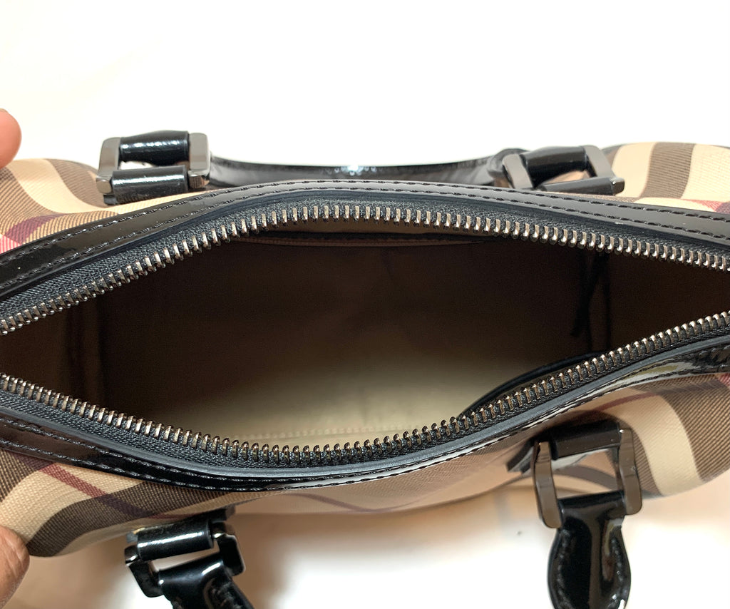 Burberry Nova Check Small Bowling Bag Tote  | Gently Used |