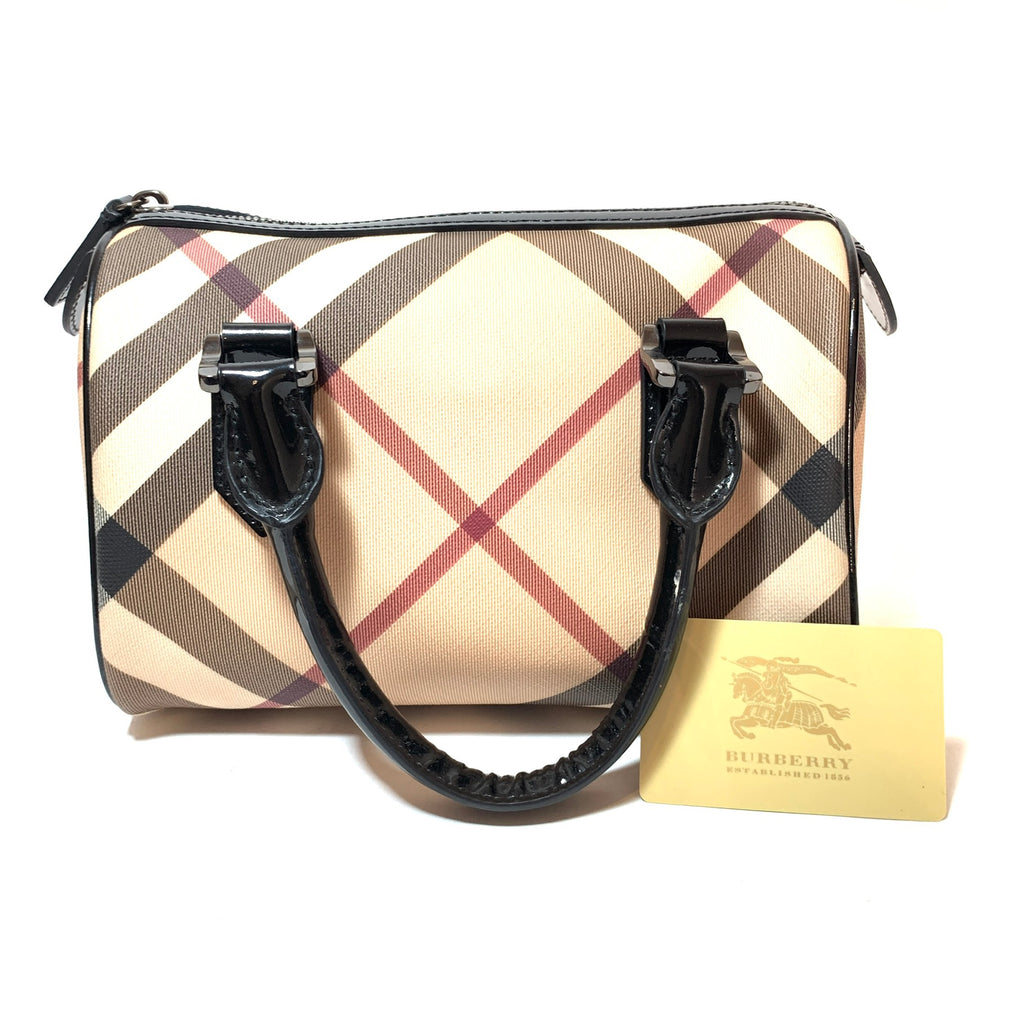 Burberry Nova Check Small Bowling Bag Tote  | Gently Used |