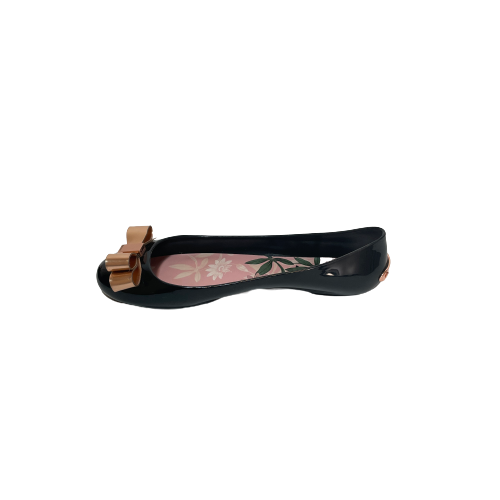 Ted Baker 'DAHLIA" Black Jelly Ballet Flats | Gently Used |