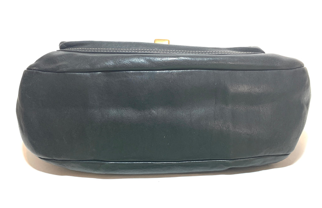 Coach Black Leather Vintage Shoulder Bag | Pre Loved |