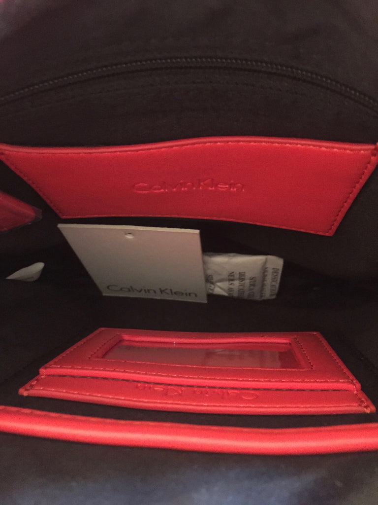 Calvin Klein Red Cross Body Leather Bag | Brand New | - Secret Stash