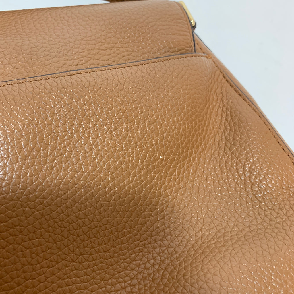 Michael Kors Tan Pebbled Leather Saddle Bag | Pre Loved |
