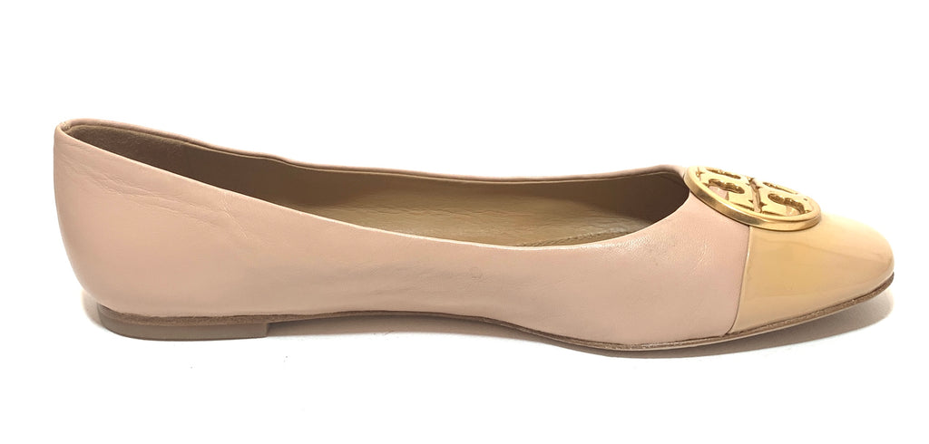 Tory Burch 'Chelsea' Cap-Toe Leather Ballet Flats | Gently Used  |