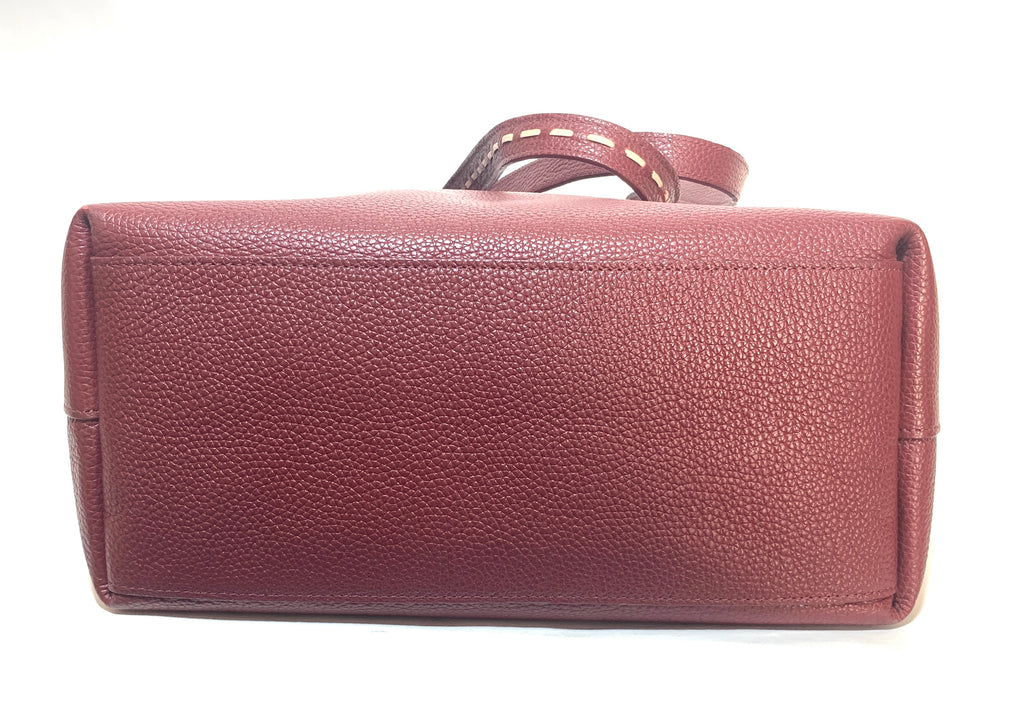 Kate Spade Maroon Pebbled Leather Snake Large Tote | Gently Used |