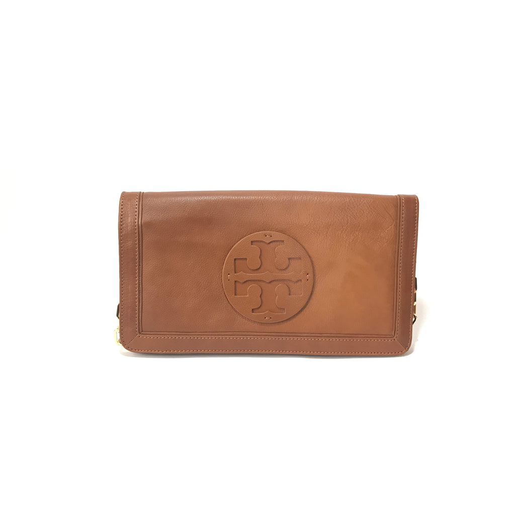 Tory Burch 'Suki Reva' Tan Leather Clutch | Pre Loved |