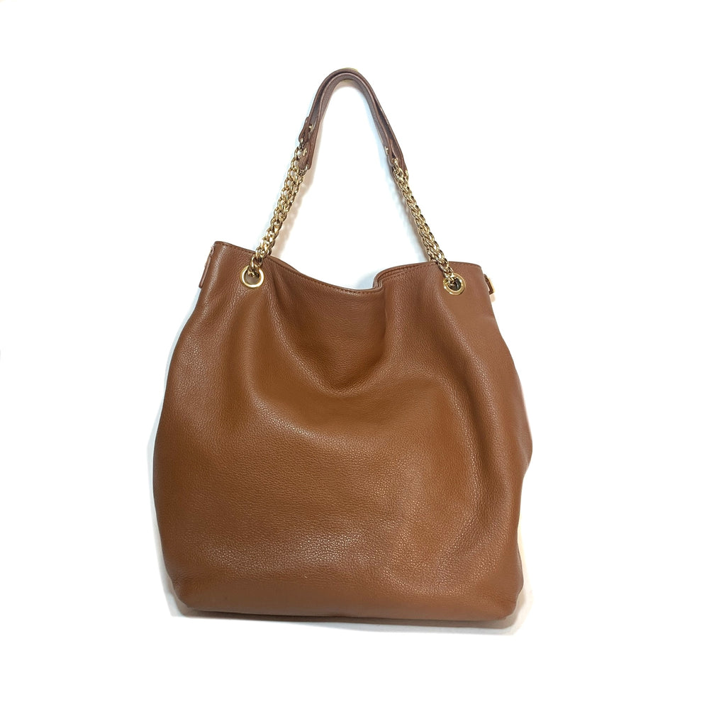 Michael Kors Brown Pebbled Leather Shoulder Bag | Pre Loved |