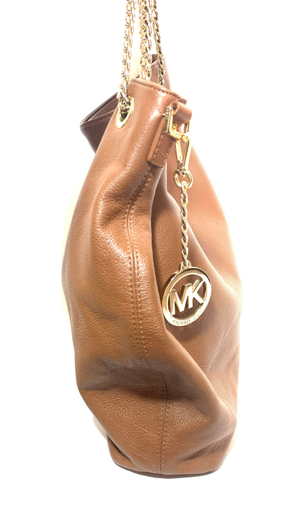 Michael Kors Brown Pebbled Leather Shoulder Bag | Pre Loved |