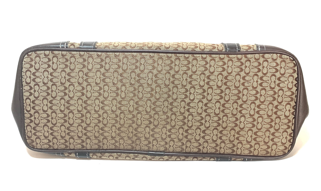 Coach Monogram Canvas & Brown Leather Shoulder Bag | Pre Loved |