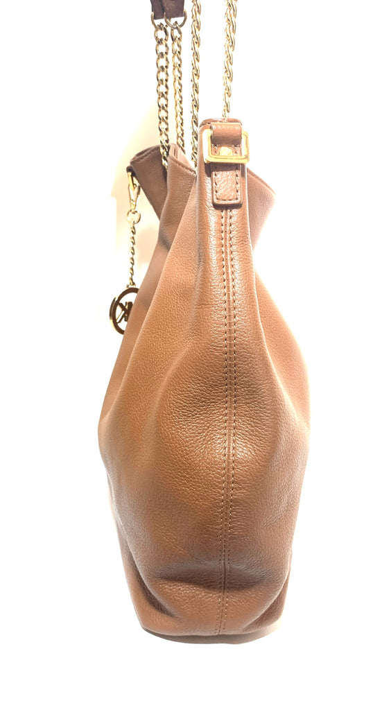 Michael Kors Brown Pebbled Leather Shoulder Bag | Pre Loved |