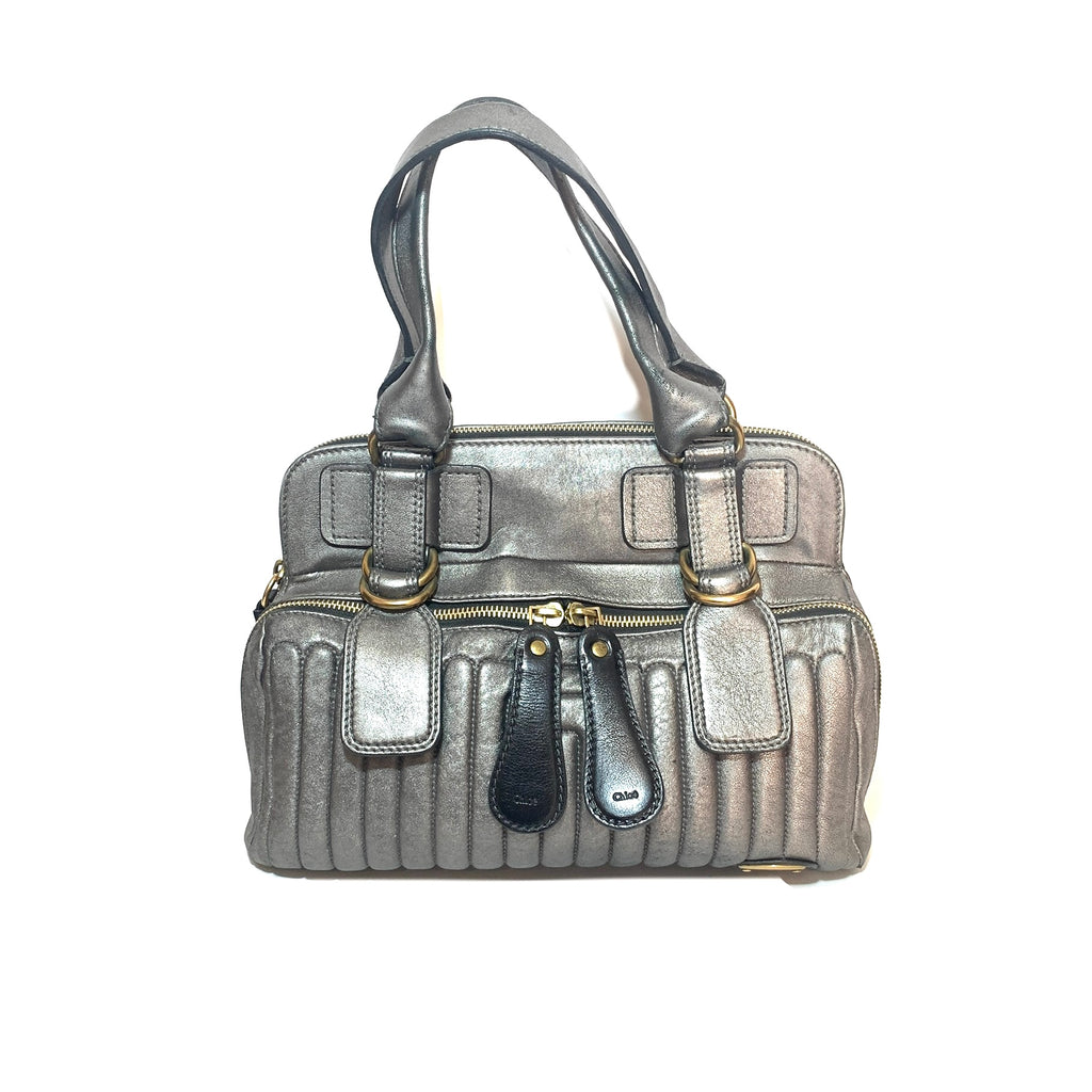 Chloe Silver Leather Tote | Pre Loved |