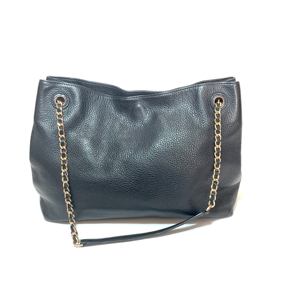 Tory Burch Thea Black Pebbled Leather Shoulder Bag | Pre Loved |