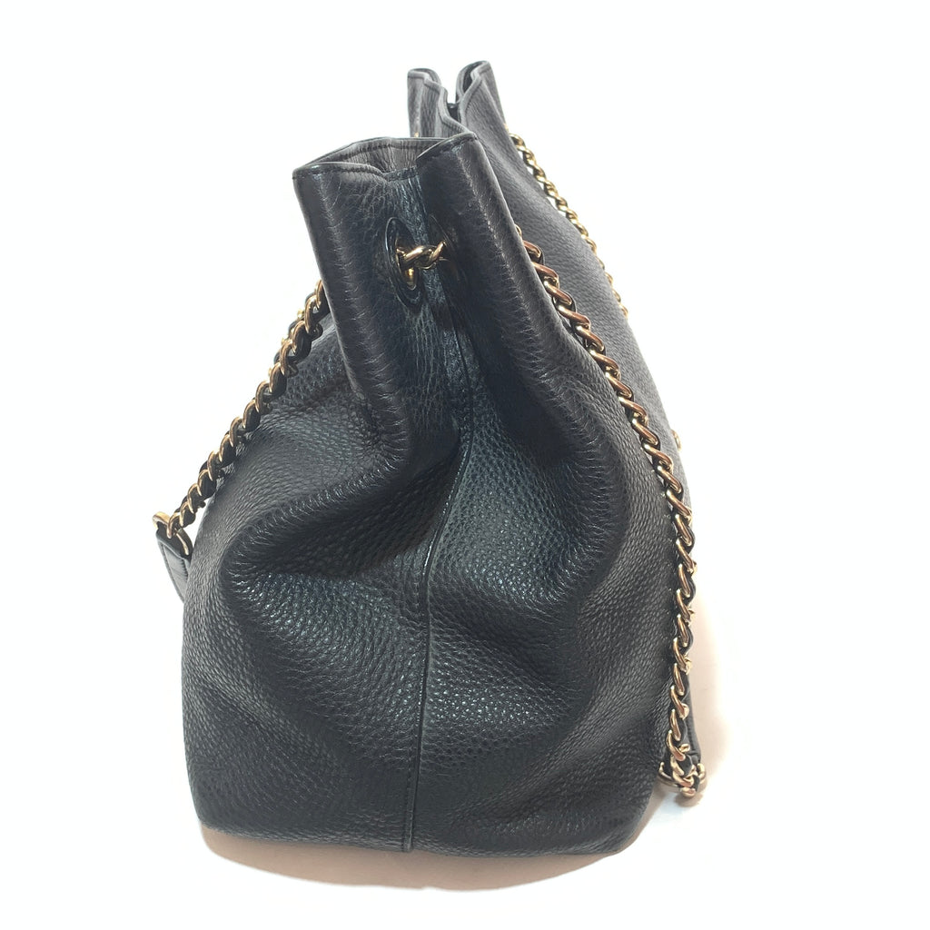 Tory Burch Thea Black Pebbled Leather Shoulder Bag | Pre Loved |