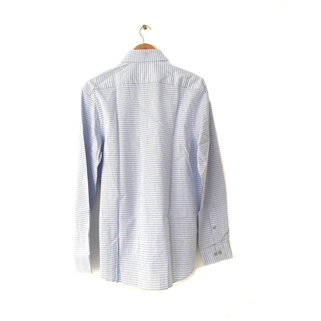 Michael Kors Men's Blue & White Checked Shirt | Brand New |
