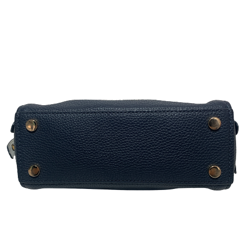 bristol small floral appliqué leather backpack Michael Kors Navy Pebbled Leather 'Bristol' Floral Applique Small Tote
