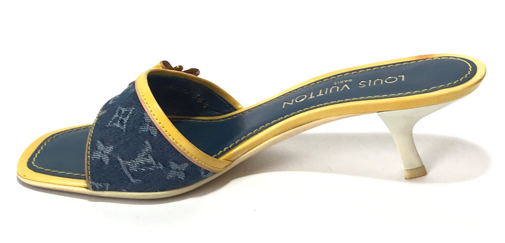 Louis Vuitton Monogram Denim Heels | Pre Loved |