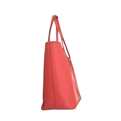 Ted Baker Coral Pink Leather Tote | Pre Loved |