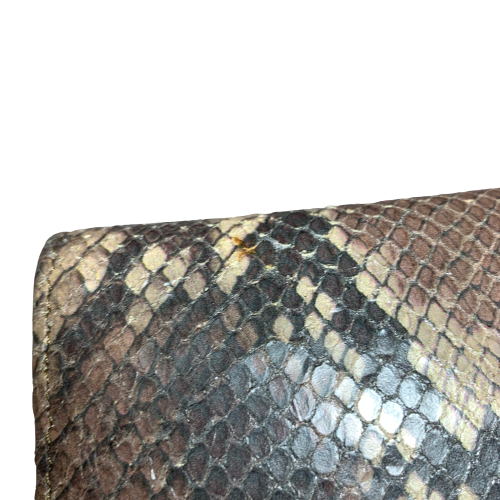 Ted Baker Snakeskin Print Leather Clutch | Gently Used |