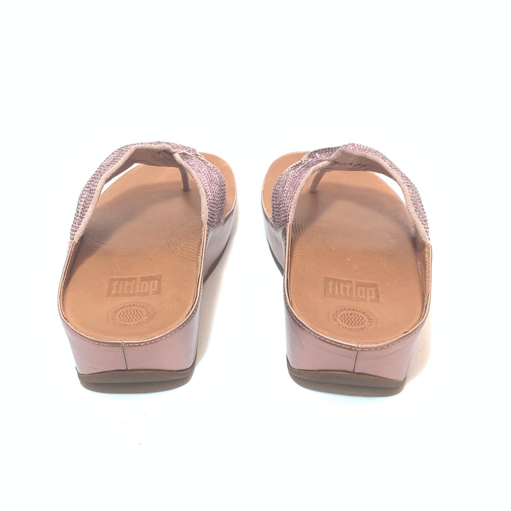 Fitflop Twiss Crystal Oyster Pink Sandals | Gently Used |
