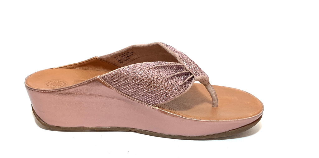 Fitflop Twiss Crystal Oyster Pink Sandals | Gently Used |